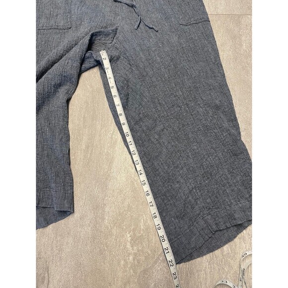 Pure Jill Petite XL Linen Cotton Gauzy Cropped Pockets Drawstring Travel PXL - Picture 4 of 8